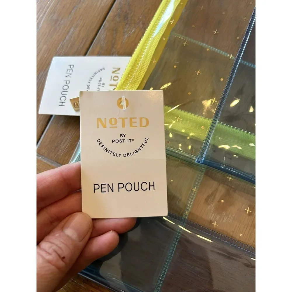 Pencil Case Pouch Noted by Post It Zipper Transparent, HIGH QUALITY PRODUCT. 1 P